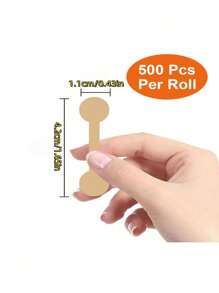 500pcs/Roll Jewelry Price Label Sticker Self-Adhesive Paper For Necklace, Bracelet, Ring Display Packaging - Yellow - View 4