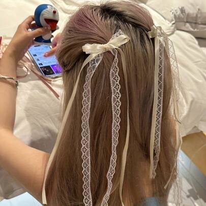 2pcs Single Elegant Lace Ribbon Bowknot Decorative Hair Clip - Vintage Oblong-Shaped Hair Barrette For Women - For Valentines Day, Daily Use, And Hair Accessories, Hair Accessories Hair Tools, Beauty Accessories, Curly Hair Accessories Fall, Travel, Hair Tools, Accessories Women, Hair Stuff,Fall,Hair,Hair Accessories,Accessories,Hair Accessories Travel,Hair Accessories,Accessories Women,Hair Accessory,Hair Accessories Women,Hair Tools,Hair Stuff,Stuff,Beauty Accessories