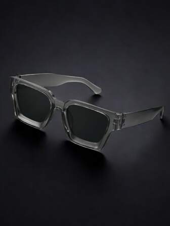 1pc New Stylish Thick Frame Fashion Glasses Square Eyeglasses Personalized Fashion Glasses Beach Accessories Glasses Shades Looks Street Style And Suit For Sweater Jacket Sweatshirt Hoodie Leather Pants And Cargo Pants For Summer Beach Vacation,Outdoor,Travel