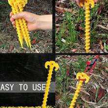 1/4/5/10pcs Tent Nails Outdoor Camping Trip Tent Peg Ground Nails Screw Nail Stakes Pegs Plastic Sand Pegs Trip Beach Tent Stakes Pegs