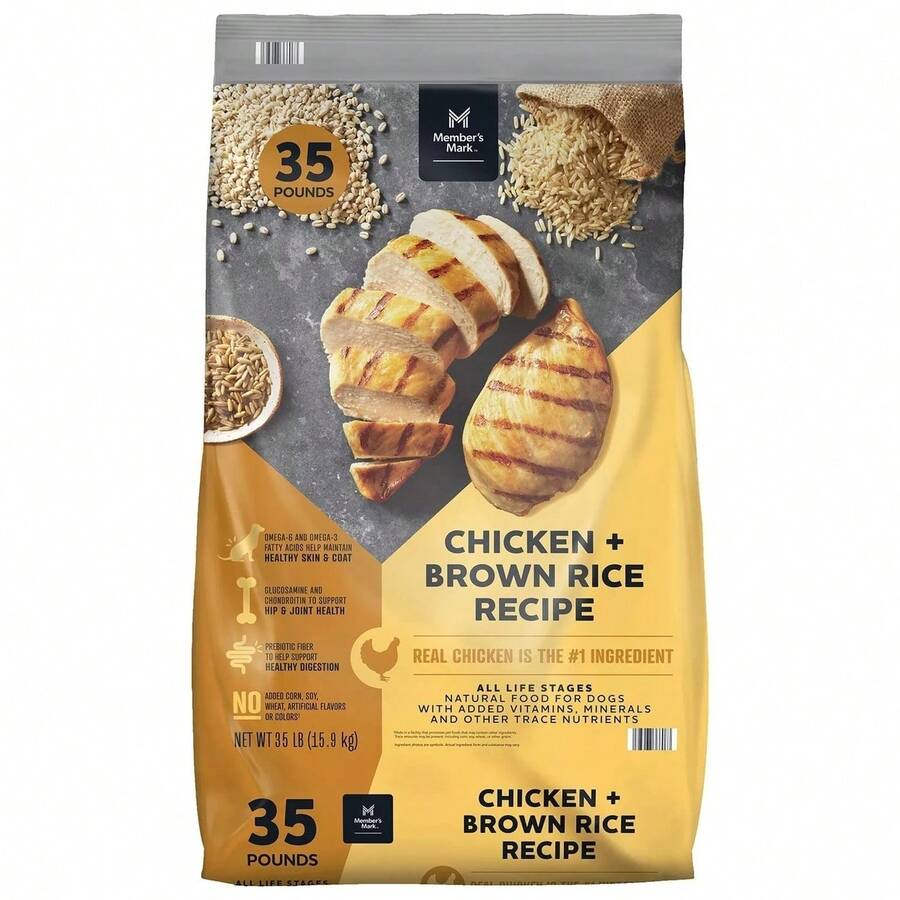 Member's Mark Members Mark Chicken + Brown Rice Recipe Dry Dog Food (35 Pounds) - 彩色 - 查看 1