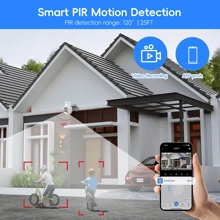 MMQ Security Camera Wireless, 2K Dual Lens Camera For Home Security, Outdoor Camera PTZ With 10X Hybrid Zoom, Auto Tracking Human Detection, 2-Way Talk, Color Night Vision, Work With Alexa