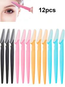 100pcs/Set Multicolor Grooming Eyebrow Razor & Shaver Set, Eyebrow Trimmer & Shaver, Exfoliating Dermaplaning Tool, Body Hair Removal Trimmer And Face & Eyebrow Razor Set Long Handle Blade With Precision Cover Women Eyebrow Shaping Tools Suitable For Or Travel Use