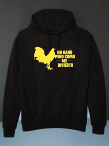 Sudadera Hoodie no gano pero como me divierto  Gallero Gallos - Negro - Ver 1