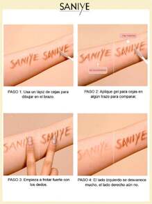 Saniye Gel para fijar cejas m310 Máscara De Gel Para Cejas, Teñida, Voluminizadora, Ligera Y Suave, Larga Duración, Secado Rápido, Resistente Al Agua Y Al Sudor - Crystal Clear - Ver 10