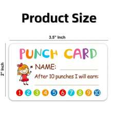 Punch Card, 20pcs Reward Incentive Card For Teacher, Behavior Chart For Homeschool Classroom Supplies For Motivation, Multi-Color Letter & Figure Graphic Card, Cute Multi-Purpose Incentive Card For Students Education - 20 Pieces/set - View 8