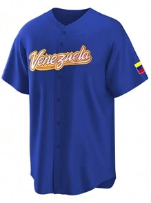 Camisa de béisbol de cuello en V azul personalizada con bordado del nombre y el número del novio, manga corta con botones, para fiestas, entrenamiento, deportes. Tallas S-XXL. Estilo elegante, de moda, bohemio, sencillo, acogedor, disfraz fácil, moda modesta, minimalista, único. Regalo ideal para novio, amigos, familia, niños para cumpleaños, Navidad, invierno/otoño, vacaciones/vacaciones, escuela/competición, deportes/escalada