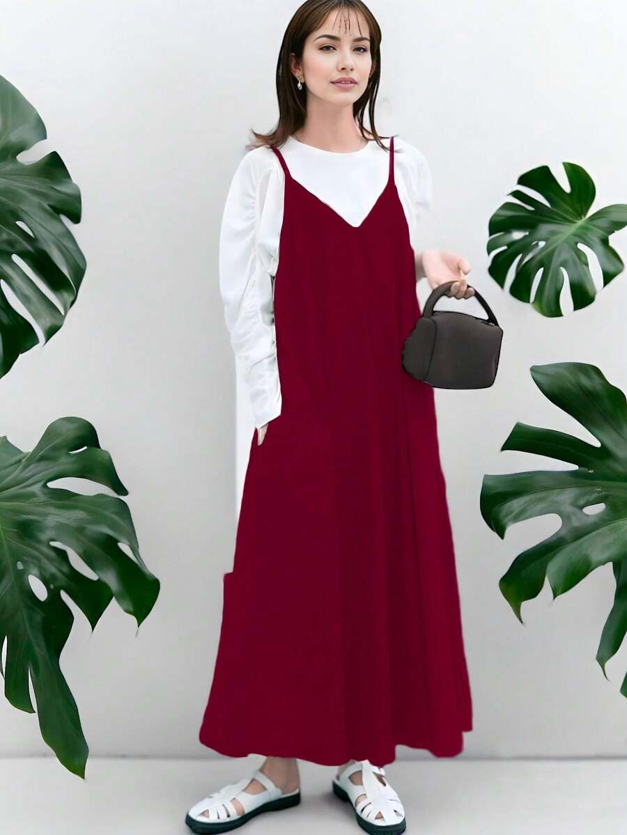 Palazzo overol japones holgado sexy de moda para mujer - Púrpura malva - Ver 1
