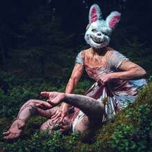 Halloween Party Horror Costume Prop Rabbit Mask, Cyperpunk Style Cool Mask - Multicolor - View 7