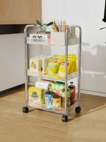 1 件 4&3&2 层家用透明可移动化妆品小推车收纳架，大容量多功能浴室整理展示架，浴室配件户外装饰 - 透明 - 查看 7