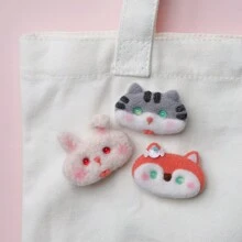 1 Bộ Bộ nỉ len chủ đề động vật dễ thương dành cho người mới bắt đầu. Những con vật đáng yêu, những chú cừu nhỏ, cáo, gấu trúc, thỏ, gấu, nai sừng tấm, kẹp tóc, kẹp tóc, chú chim nhỏ dễ thương, bộ nỉ kim cho đồ thủ công nghệ thuật tự làm, cung cấp gói vật liệu tự làm và dạy học bằng video, bạn có thể tự làm mặt dây chuyền cho bạn bè và gia đình nhân dịp sinh nhật Hiện tại, quà tặng ngày lễ, quà Giáng sinh - 393 - Xem 3