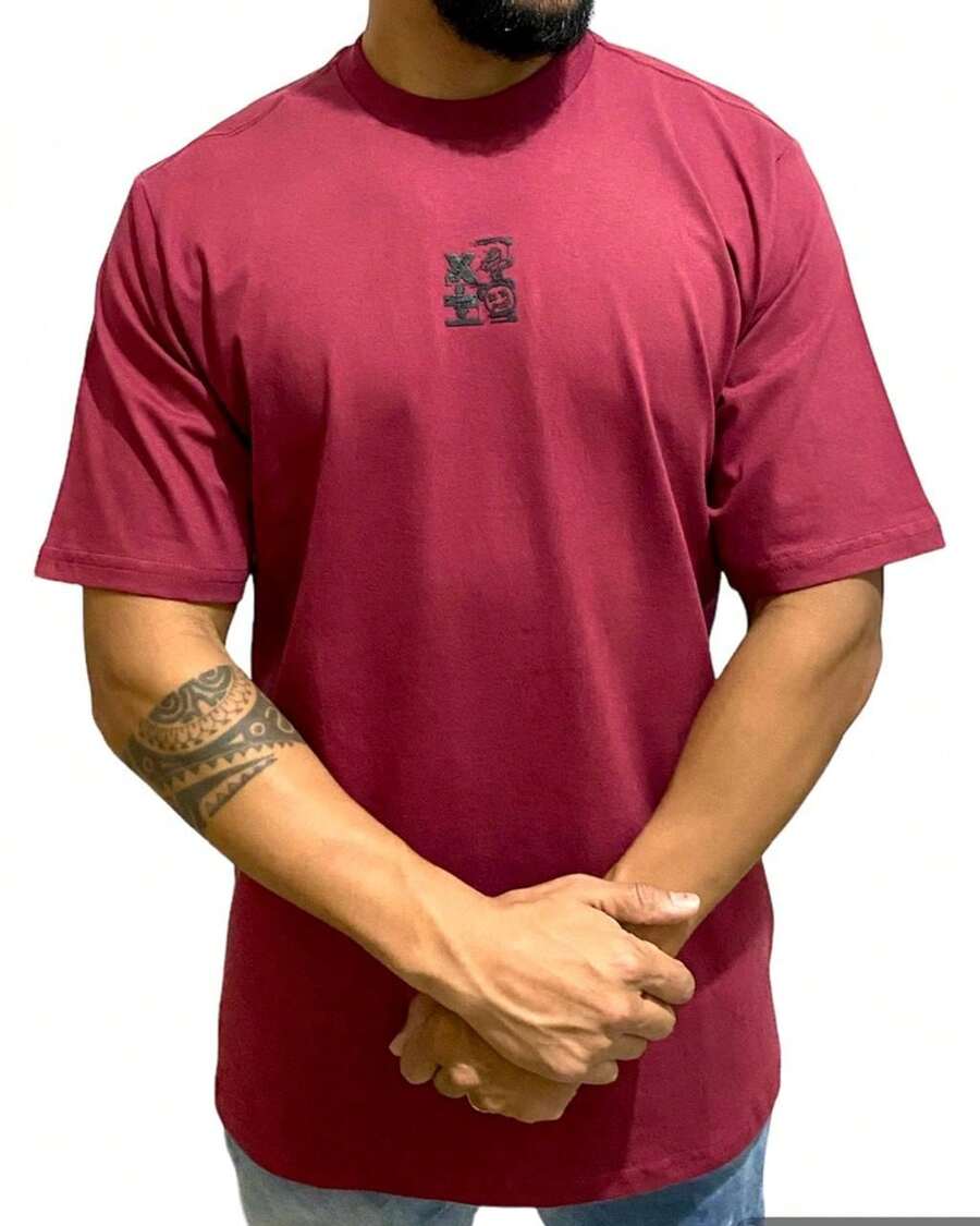 Men T-Shirts - 紫紅色 - 查看 1