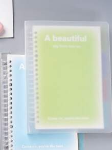 1 件简约梦幻塑料活页夹，带可更换插页，横线笔记本，适合学生、商务和办公室使用，可用作学校用品，返校