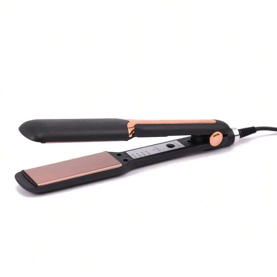 Planchas de pelo para uso doméstico férulas de alisado no dañan el cabello anión modelado plancha de pelo - Negro - Ver 1