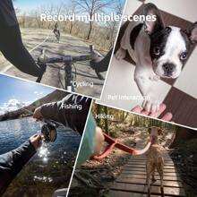 TELESIN Neck Phone Holder Phone Clip POV/Vlog Phone Neck Holder Hands Free Phone Neck Holder Chest Strap Neck Selfie Mount Video Recording For IPhone Pixel All Smartphones - Grey - View 3