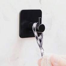 1入組掛壁式掛鈎，適用於浴室/廚房/陽台/宿舍儲物，不留痕跡 - 黑色 - 查看 1