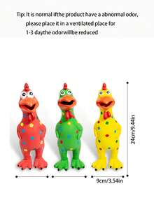 Pet Voice Toy Spotted Latex Chicken In The Big Dog Decompression Interactive Voice Screaming Chicken Dog Toy 1pc. - Multicolor - View 4
