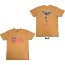 Nirvana | Official Band T-Shirt | In Utero Angel (Back Print) - Naranja - Ver 3
