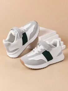 1 双儿童经典休闲鞋，灰色拼色设计，轻便防滑，适合所有季节 - 灰色 - 查看 1