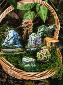 1 包（25 张）森林动物日记贴纸，复古创意美学粘性贴花，DIY 装饰拼贴手工材料，节日礼物，个性化剪贴簿学校文具用品，学校用品，返校 - 彩色 - 查看 3