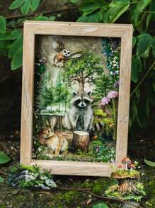 1 包（25 张）森林动物日记贴纸，复古创意美学粘性贴花，DIY 装饰拼贴手工材料，节日礼物，个性化剪贴簿学校文具用品，学校用品，返校 - 彩色 - 查看 6