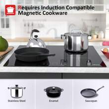 IsEasy Induction Hob, 4 Zones Built-In, Level Touch Timer, 60cm, 6800W, Black