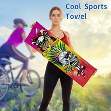 1入組速干運動冷卻毛巾100*30cm，男女適用，吸汗，可用於擦手、擦腕部的汗水，涼爽怡人，適用於健身房、跑步、羽毛球、騎自行車、籃球訓練和健身等運動 - 彩色 - 查看 12