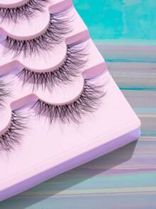 7对5D浓密凌乱交叉假睫毛，长度7-15毫米 - 黑色 - 查看 5