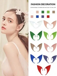 Accessoire de fête cosplay d'oreilles courtes, pointes d'oreilles de vampire pour spectacle de fantaisie Renaissance, bal masqué et fête d'Halloween