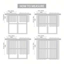1入白色蕾絲薄紗短窗簾，用於廚房門簾，衣櫥隔板薄紗簾 - 白色 - 查看 12