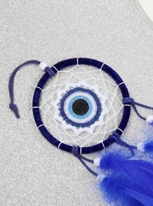 1 件蓝色 Nazar Boncu ğ U 捕梦网 - 这款令人惊叹的彩虹装饰可带来好运并驱散负能量 - 非常适合家庭、墙壁、窗户或花园装饰