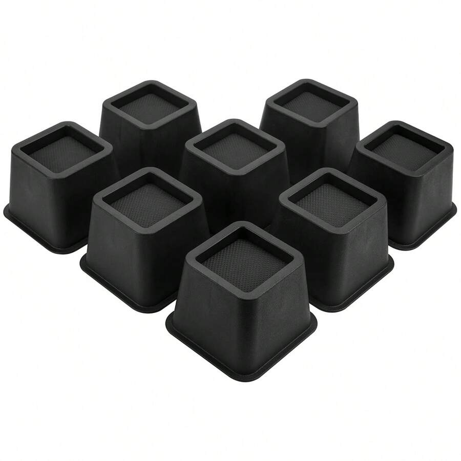 Der Rose Adjustable Bed And Furniture Risers Elevator Heavy Duty Bed Risers For Dorm Table Couch Sofa Wheels Suitable - 8 Gói 3 Inch - Xem 1