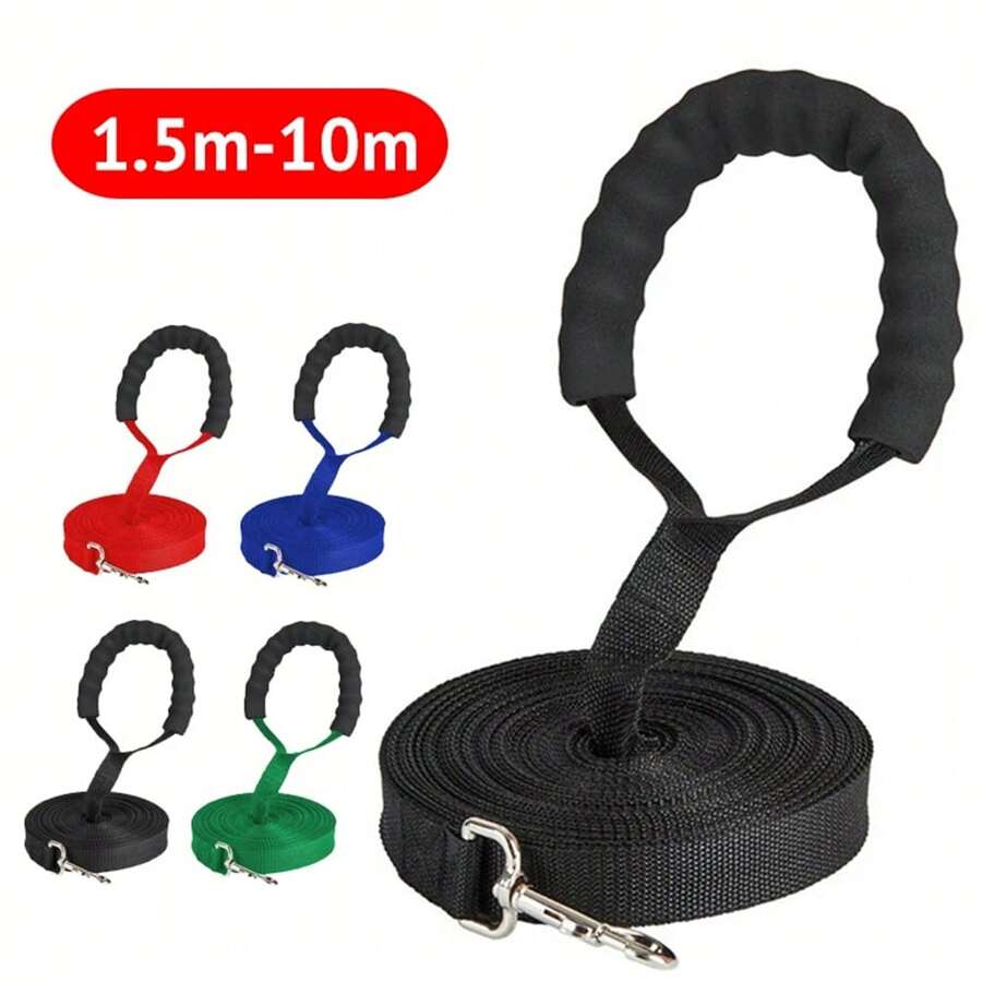 1.5m-15m Long Dog Leash Rope With Comfortable Sponge Handle Pet Lead Belt Outdoor Training Dog Lanyard For Small Medium Large Dogs