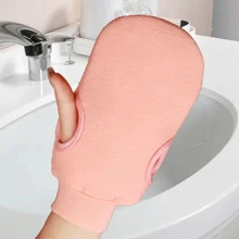 1pc Bath For Peeling Exfoliating Body Cleaning Scrub Mitt Rub Dead Skin Gloves,For Shower Body Brush Towel SPA Foam Body Massage Bath Mitt For Body Scrubbing, Gentle Exfoliation Gloves For Shower, Deep Cleansing And Smoothing Skin, Easy To Use Body Scrubber With Thumb Hole, Reusable Material, Promotes Blood Circulation, Available In Pastel Colors (Green, Pink, Blue, Beige). Back To School - Green - View 11