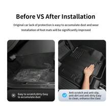 Car Floor Mat All Weather Rubber Automotive Floor Liner For For D F-150 2015-2023