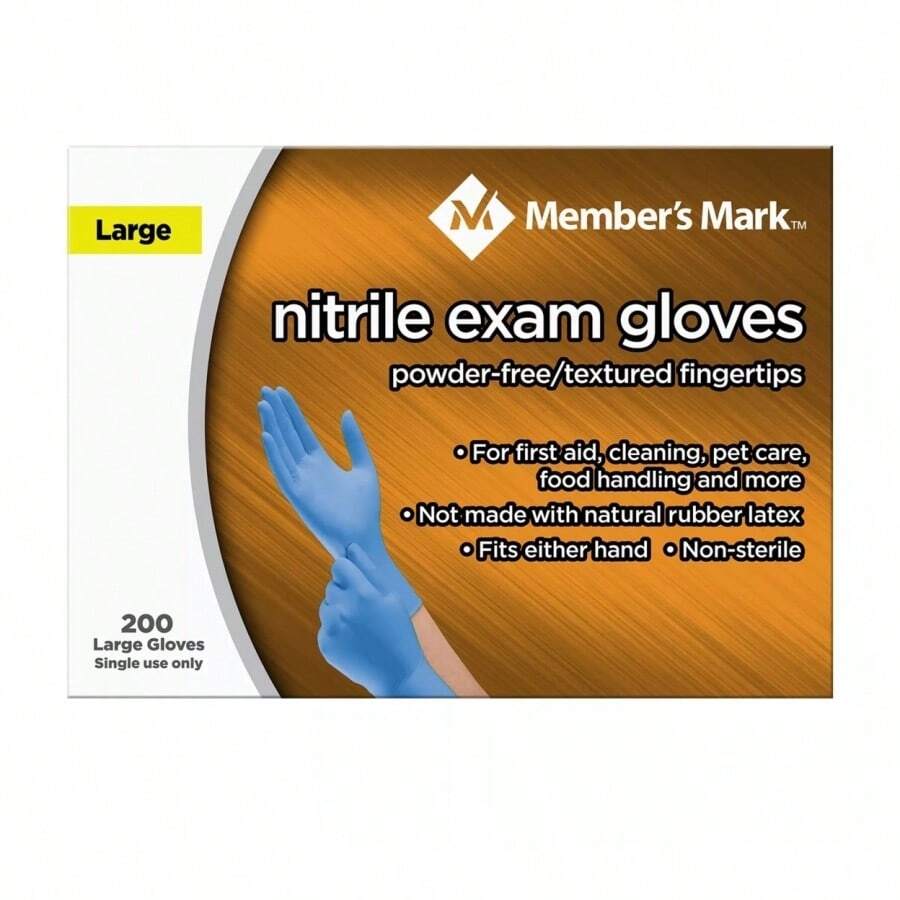Member's Mark Members Mark Nitrile Gloves Large (200 Count) SHEIN USA