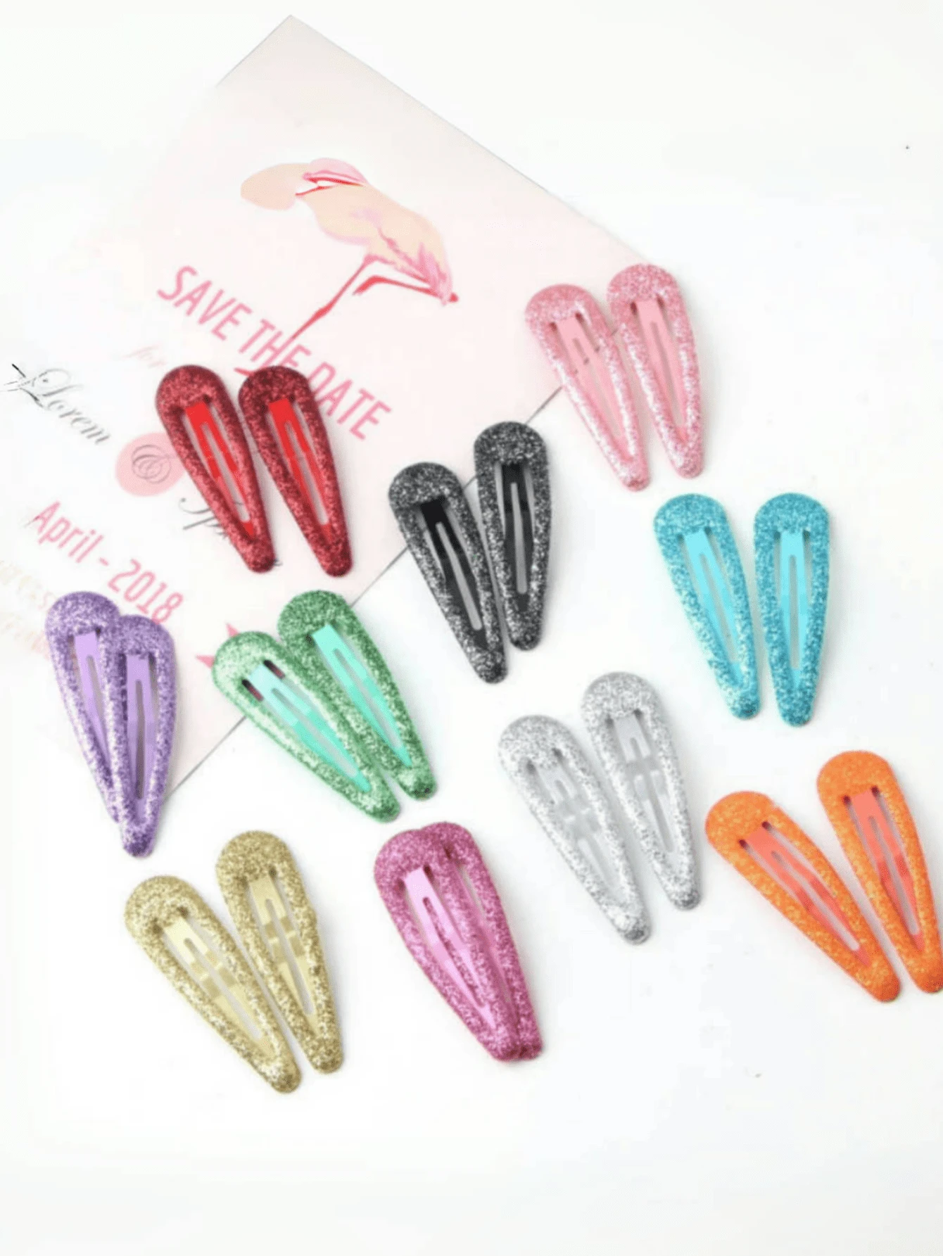Bộ 10/20 kẹp tóc đính kim sa lấp lánh, kẹp tóc nhiều màu sắc dễ thương dành cho tuổi teen, kẹp tóc mái có kim tuyến, quà tặng phụ kiện tóc cho bé gái. - Nhiều màu - Xem 1
