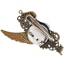 Bros Roda Gigi Jam Steampunk Retro, Jepit Rambut Sayap Gothic Lolita, Aksesori Rambut Serbaguna, Halloween - A - View 4