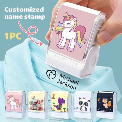 Custom Stamp, Personalized Stamp, Customized Name Stamp, Signature Stamp, Name Stamp For Clothing, Waterproof, Name Stamps Personalized, Christmas, Customizable Stamps, Stationery, Birthday Gifts, Business, Cute, Men, Women, Teacher, Family, Office Decor, Elegant Living ,Travel Organizer