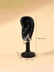 Giá trưng bày hoa tai bằng nhựa, Cửa hàng trang sức Hoa tai/Trang trí hoa tai Đạo cụ chụp ảnh Quay lại trường học - Một kích thước phù hợp với tất cả - Xem 10