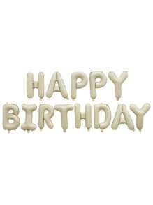 13pcs "HAPPY BIRTHDAY" Letter Mylar Balloons, 2pcs Connected Birthday Letter Balloons, Christmas - Multicolor - View 13