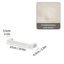 Perchero de toallas de plástico multifuncional montado en la pared sin necesidad de taladrar, soporte grueso para zapatos de estante de baño, estante de almacenamiento de toallas de cocina a prueba de agua e impermeable a la humedad - Multicolor - Ver 13