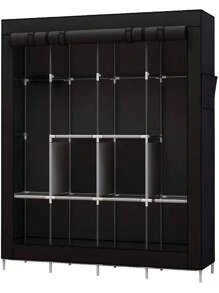 Closet Ropero Armable Grande Guardaropa Organizador para Habitación - Negro - Ver 5