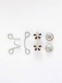 2个花朵扣束腰带，可拆卸腰夹扣腰带配件，免缝束腰带 - 彩色 - 查看 9