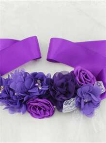 1pc Women Bridal Belt Wedding Dress Waist Chain Artificial Rose Faux Pearls Belt Handcrafted Wedding Accessories Bride Bridesmaids Belt Dress Decoration Valentine's Day Accessories - Wedding Belt - View 10