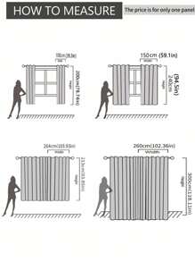 Plain Single Panel Blackout Curtain - Lime Green - View 3