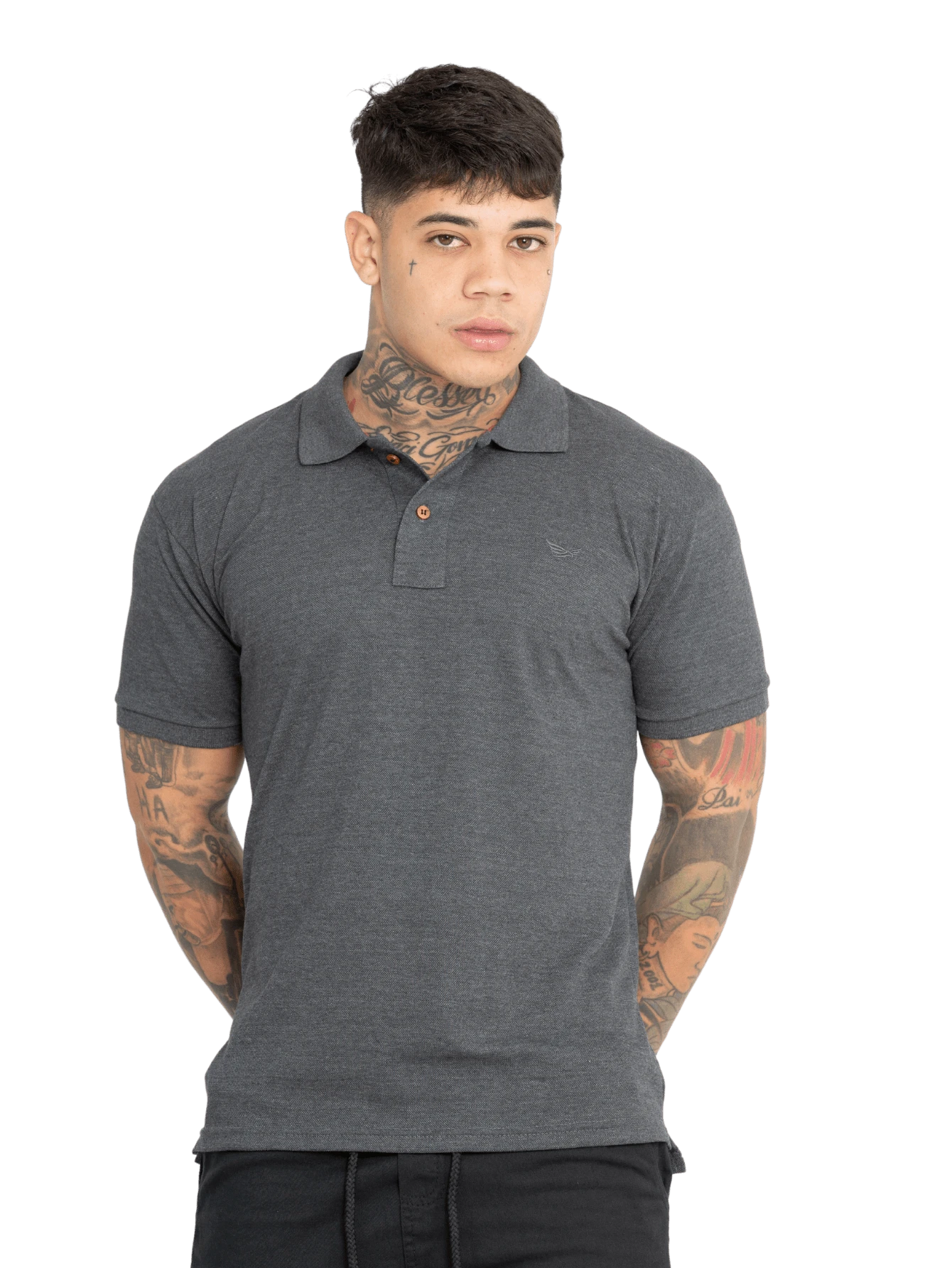 Men Polo Shirts - 深灰色 - 查看 1