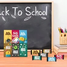 5件/30件返校季糖果貼紙，迷你糖果棒包裝貼紙，開學第一天教室裝飾小禮物 - 彩色 - 查看 5