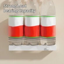 Perchero de toallas de plástico multifuncional montado en la pared sin necesidad de taladrar, soporte grueso para zapatos de estante de baño, estante de almacenamiento de toallas de cocina a prueba de agua e impermeable a la humedad - Multicolor - Ver 8