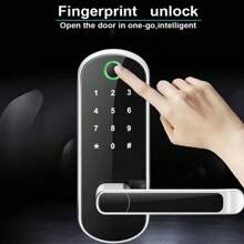 智能鎖，無鑰匙進出門鎖，智能門鎖，門用智能鎖 - 黑色 - 查看 7
